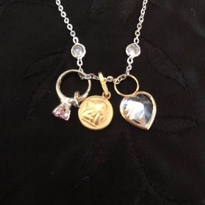 Jewelry - 3pc Charm sterling silver necklace. Jewelry - 3pc Charm sterling silver necklace.